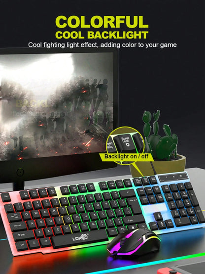 Ldkai Led Backlight Mechanical Gaming Keyboard and Mouse Set