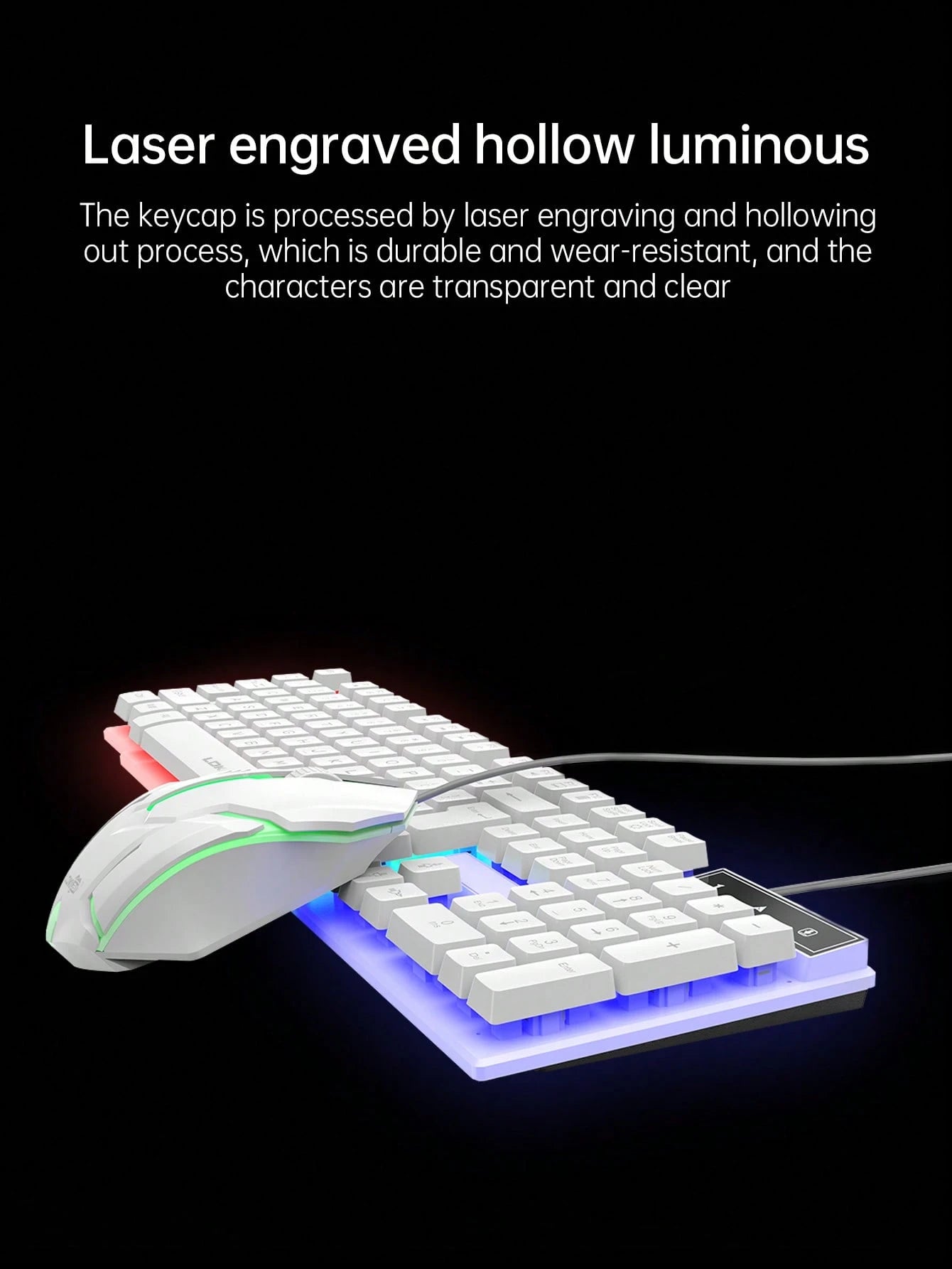 Ldkai Led Backlight Mechanical Gaming Keyboard and Mouse Set