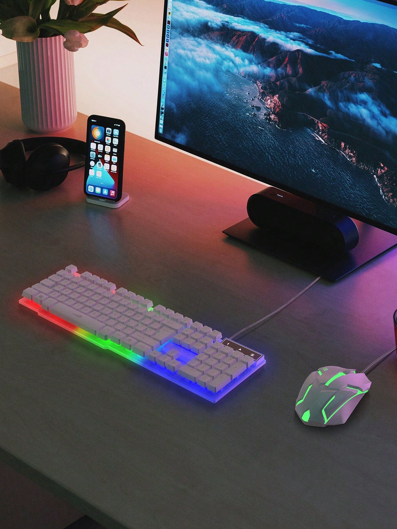 Ldkai Led Backlight Mechanical Gaming Keyboard and Mouse Set