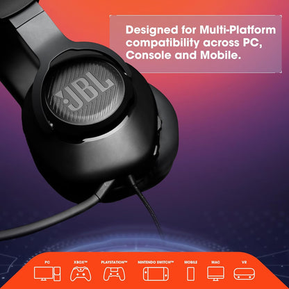 Quantum 100 - Wired Over-Ear Gaming Headphones - Black, Large