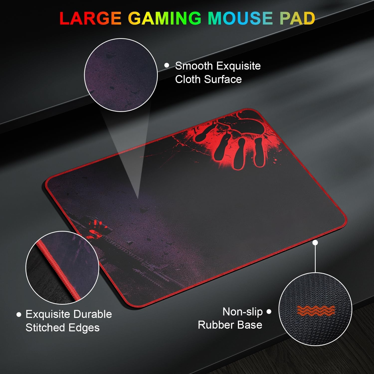 RGB 87 Keys Gaming Keyboard and Backlit Mouse Combo,  USB Wired Rainbow Gaming Keyboard Set for Laptop PC Computer Game and Work