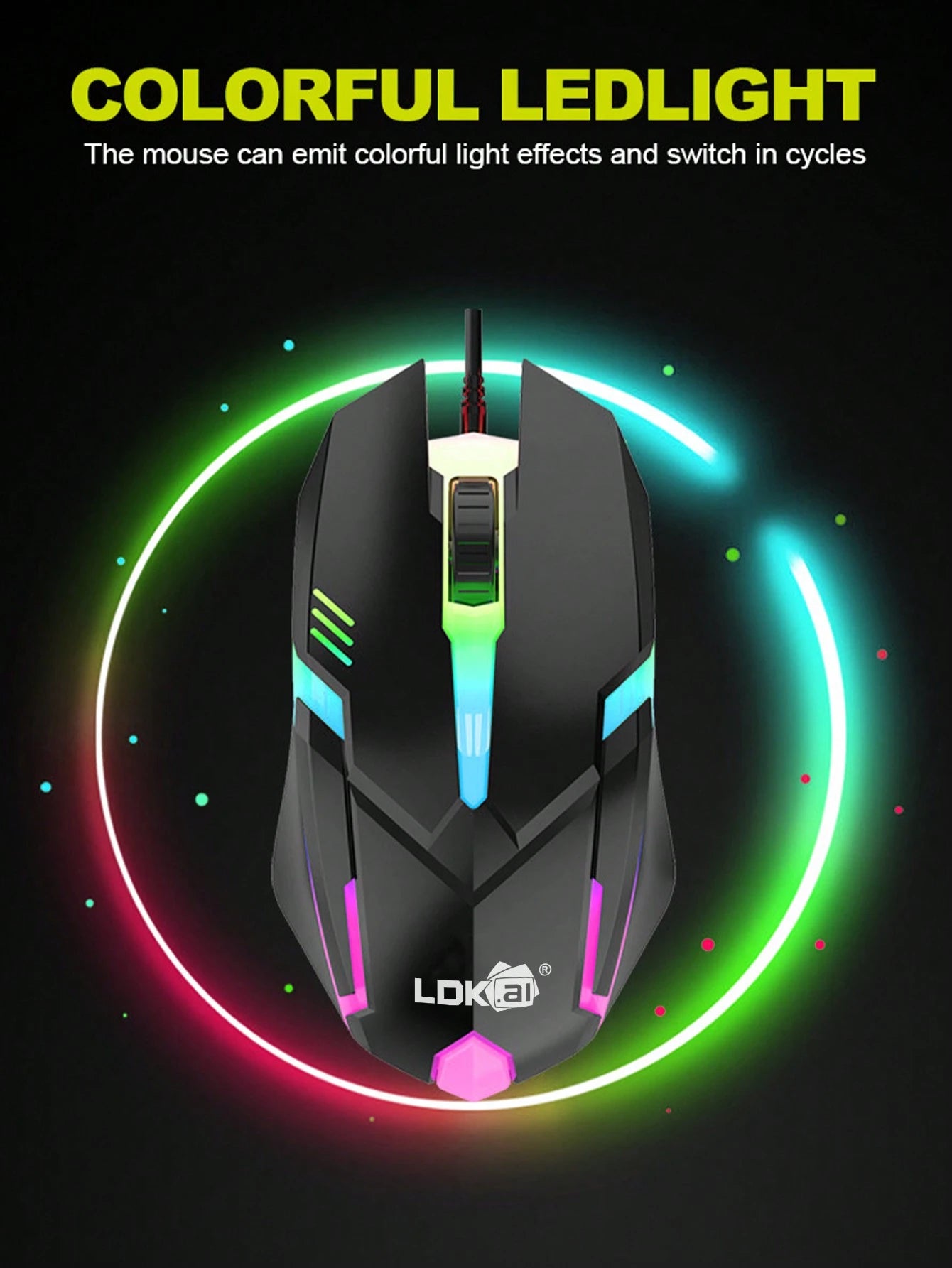 Ldkai Led Backlight Mechanical Gaming Keyboard and Mouse Set